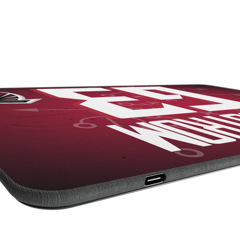 Chris Lindstrom Atlanta Falcons 63 Game Tactic 15-Watt Wireless Charger and Mouse Pad Port.Jpg