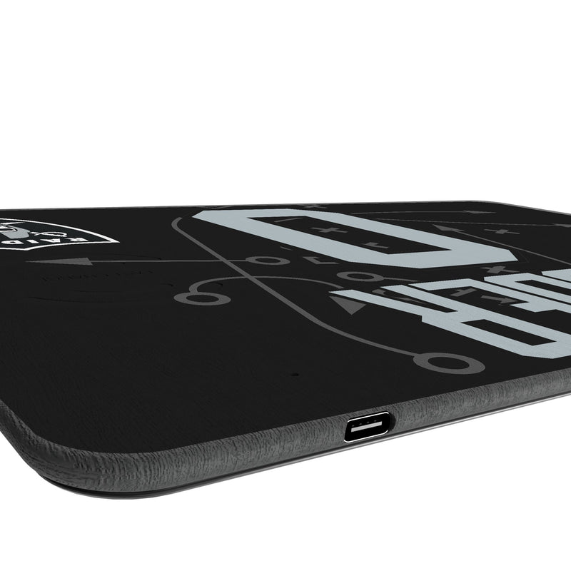 Desmond Ridder Las Vegas Raiders 0 Game Tactic 15-Watt Wireless Charger and Mouse Pad Port.Jpg