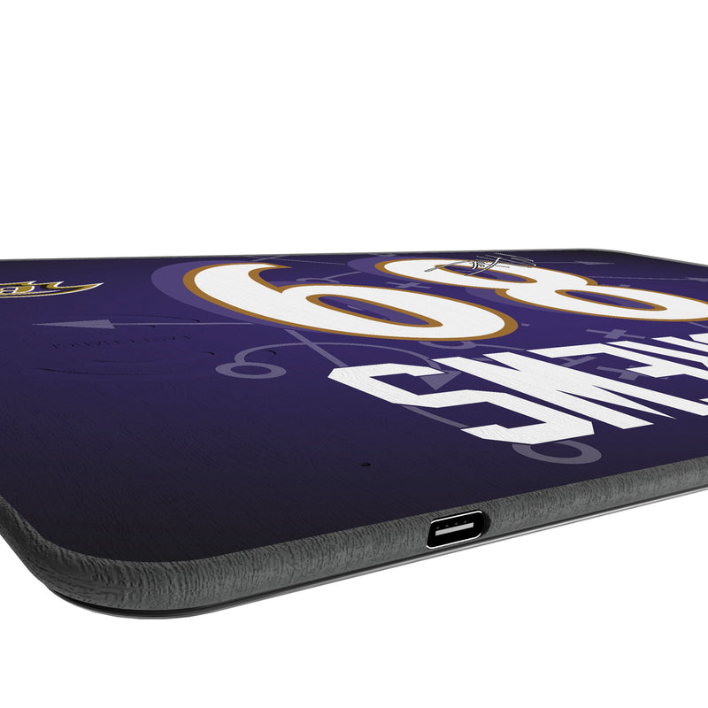Mark Andrews Baltimore Ravens 89 Game Tactic 15-Watt Wireless Charger and Mouse Pad Port.Jpg