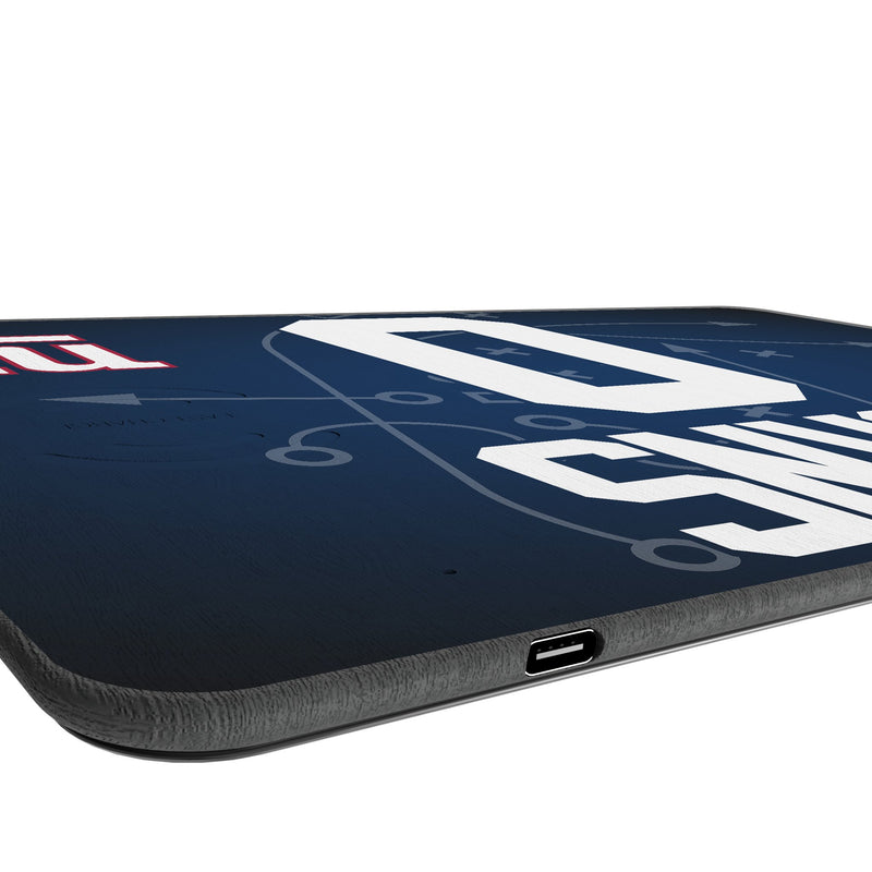 Brian Burns New York Giants 0 Game Tactic 15-Watt Wireless Charger and Mouse Pad Port.Jpg