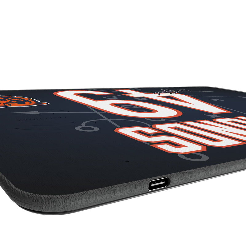 Tremaine Edmunds Chicago Bears 49 Game Tactic 15-Watt Wireless Charger and Mouse Pad Port.Jpg