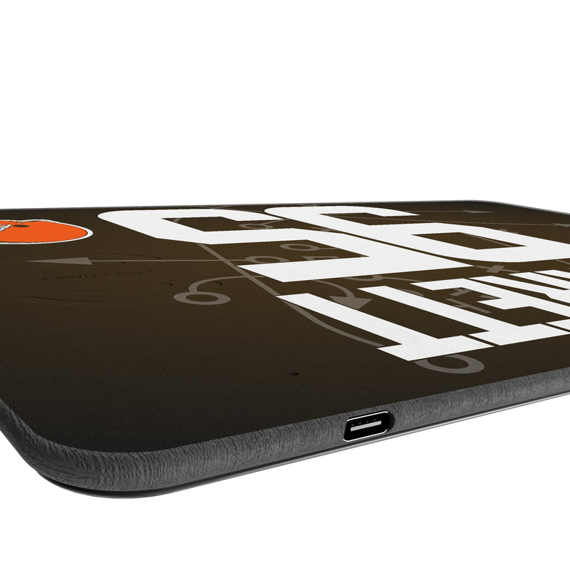 Myles Garrett Cleveland Browns 95 Game Tactic 15-Watt Wireless Charger and Mouse Pad Port.Jpg