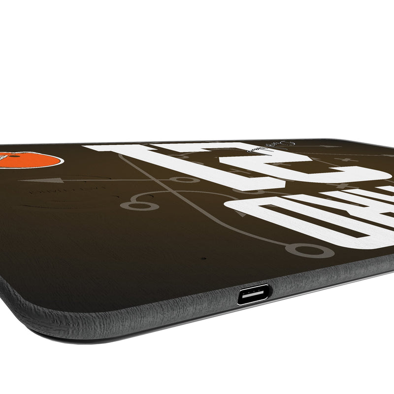 Denzel Ward Cleveland Browns 21 Game Tactic 15-Watt Wireless Charger and Mouse Pad Port.Jpg