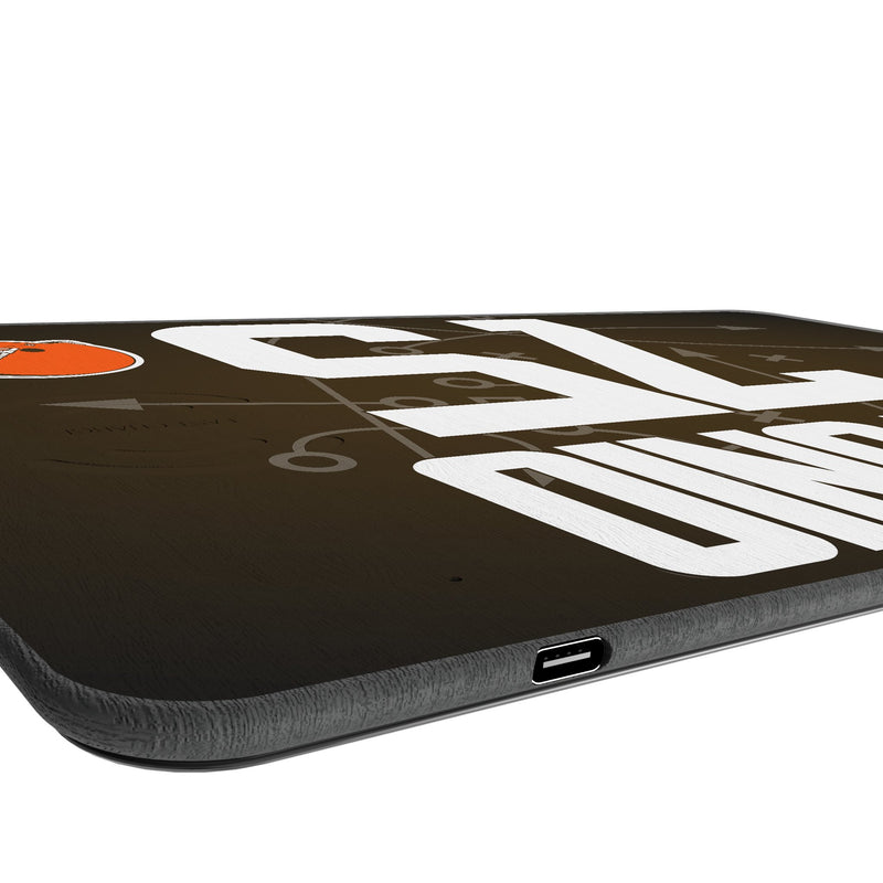Joel Bitonio Cleveland Browns 75 Game Tactic 15-Watt Wireless Charger and Mouse Pad Port.Jpg