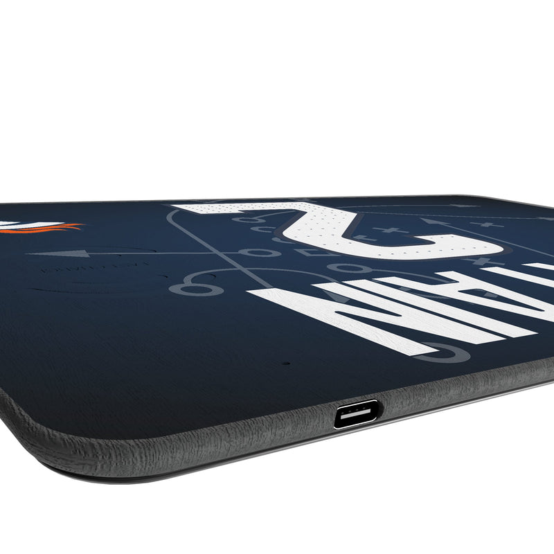 Pat Surtain II Denver Broncos 2 Game Tactic 15-Watt Wireless Charger and Mouse Pad Port.Jpg