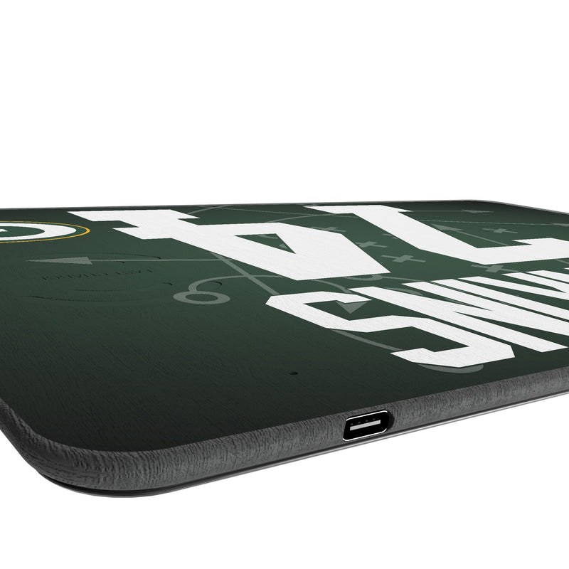 Elgton Jenkins Green Bay Packers 74 Game Tactic 15-Watt Wireless Charger and Mouse Pad Port.Jpg