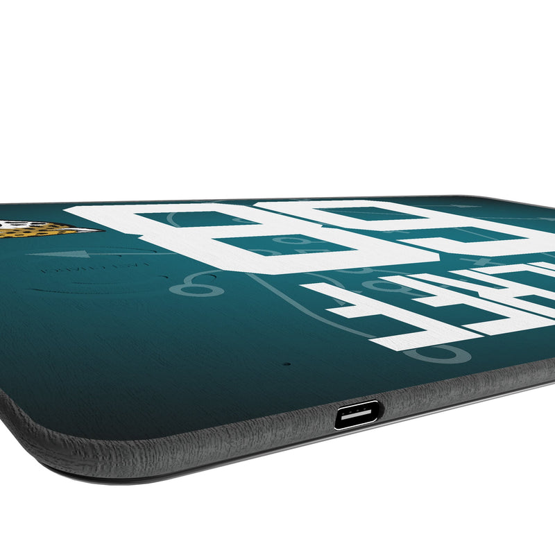 Brandon Scherff Jacksonville Jaguars 68 Game Tactic 15-Watt Wireless Charger and Mouse Pad Port.Jpg