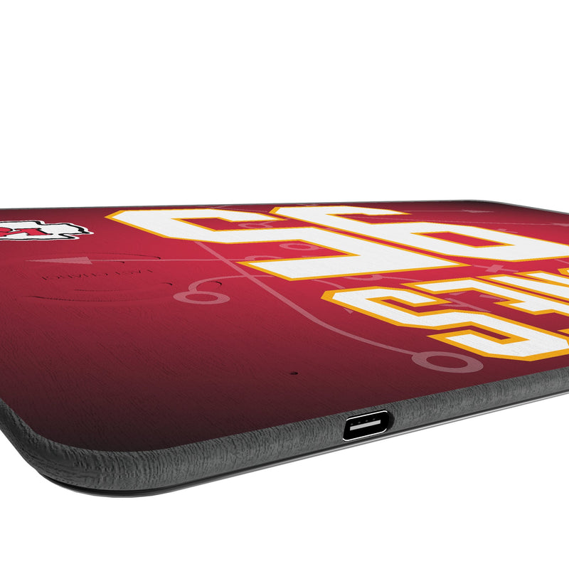 Chris Jones Kansas City Chiefs 95 Game Tactic 15-Watt Wireless Charger and Mouse Pad Port.Jpg