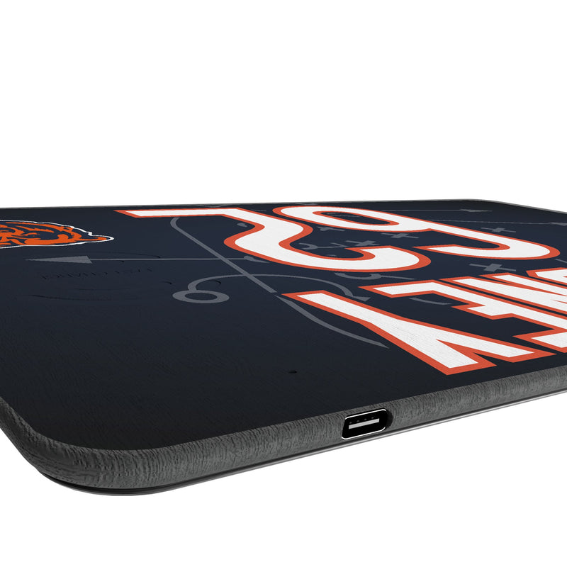 Joe Thuney Chicago Bears 62 Game Tactic 15-Watt Wireless Charger and Mouse Pad Port.Jpg