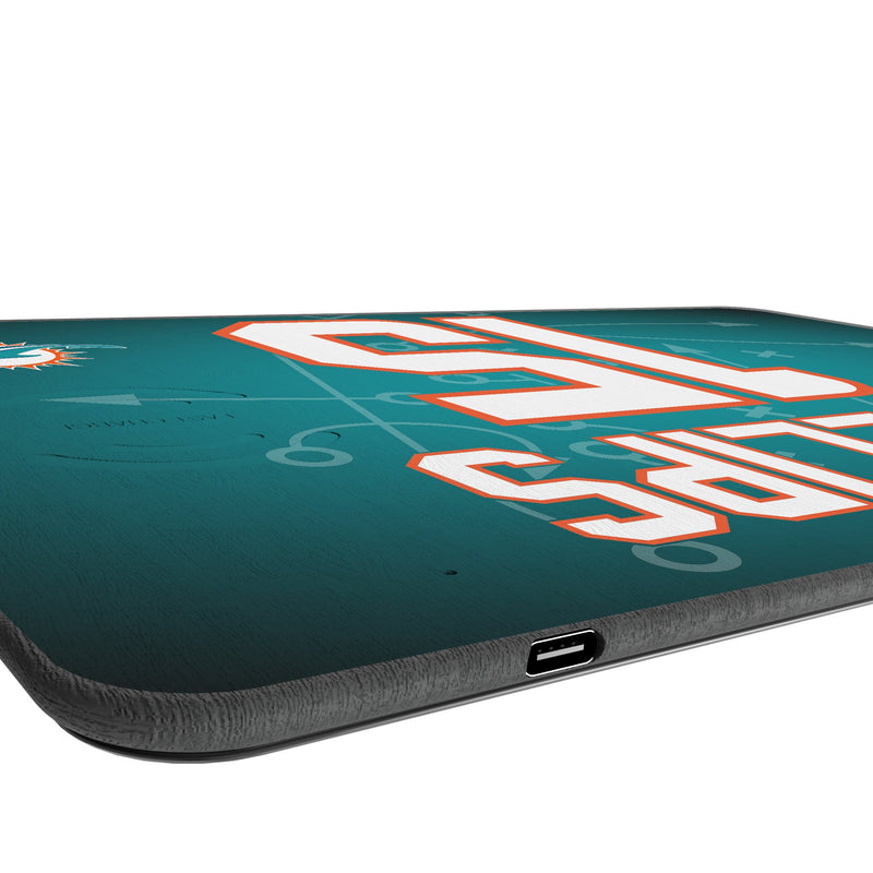 Jaelan Phillips Miami Dolphins 15 Game Tactic 15-Watt Wireless Charger and Mouse Pad Port.Jpg