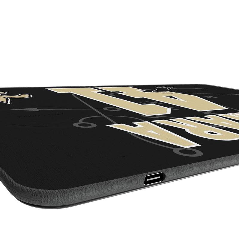 Alvin Kamara New Orleans Saints 41 Game Tactic 15-Watt Wireless Charger and Mouse Pad Port.Jpg