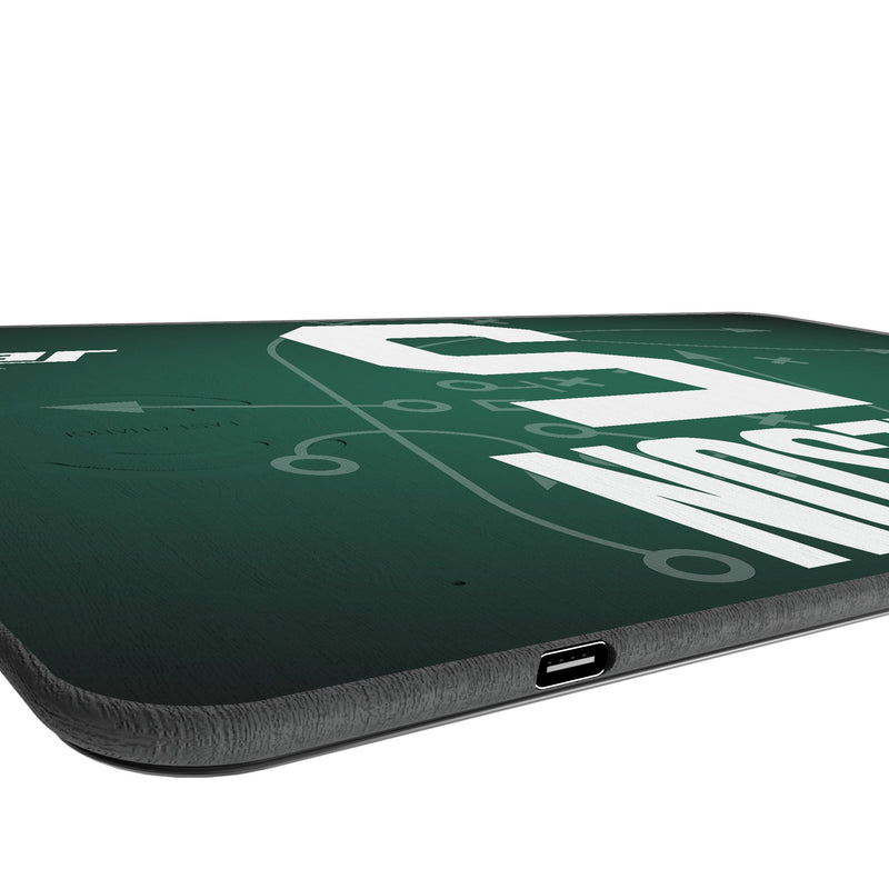 Garrett Wilson New York Jets 5 Game Tactic 15-Watt Wireless Charger and Mouse Pad Port.Jpg