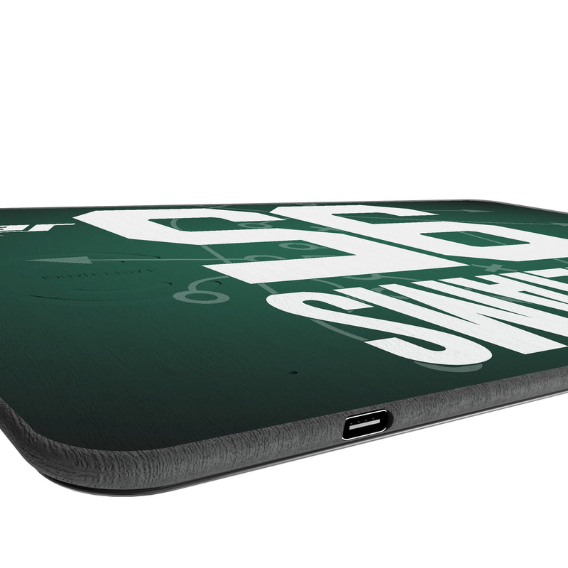 Quinnen Williams New York Jets 95 Game Tactic 15-Watt Wireless Charger and Mouse Pad Port.Jpg