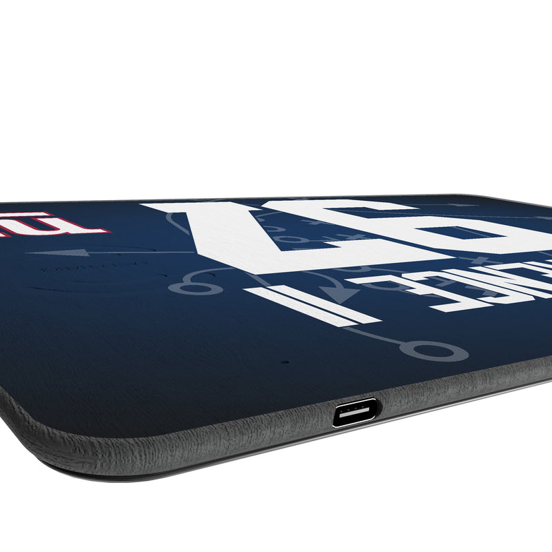 Dexter Lawrence II New York Giants 97 Game Tactic 15-Watt Wireless Charger and Mouse Pad Port.Jpg