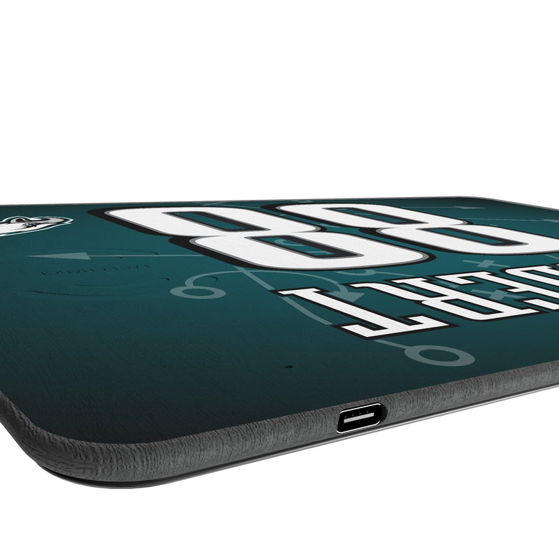 Dallas Goedert Philadelphia Eagles 88 Game Tactic 15-Watt Wireless Charger and Mouse Pad Port.Jpg