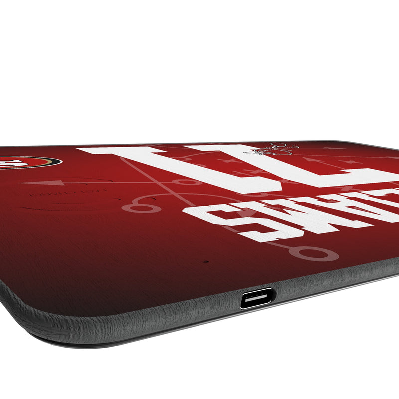 Trent Williams San Francisco 49ers 71 Game Tactic 15-Watt Wireless Charger and Mouse Pad Port.Jpg