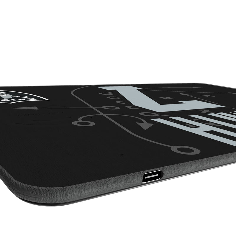 Geno Smith Las Vegas Raiders 7 Game Tactic 15-Watt Wireless Charger and Mouse Pad Port.Jpg