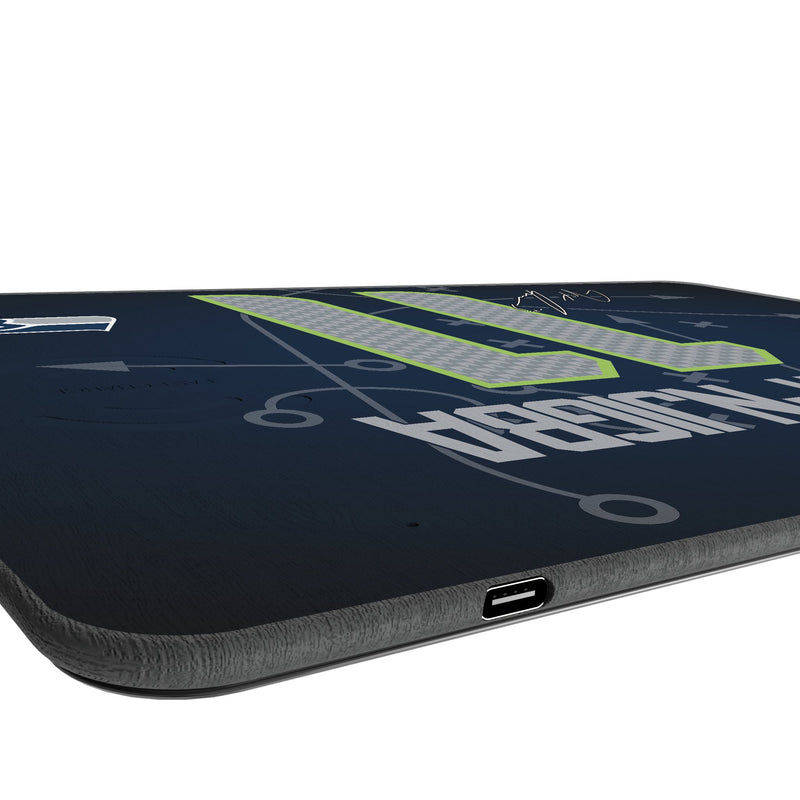 Jaxon Smith-Njigba Seattle Seahawks 11 Game Tactic 15-Watt Wireless Charger and Mouse Pad Port.Jpg