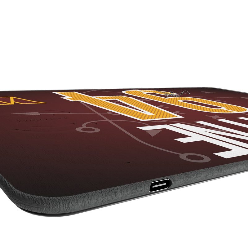Daron Payne Washington Commanders 94 Game Tactic 15-Watt Wireless Charger and Mouse Pad Port.Jpg