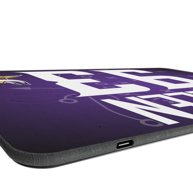 Jonathan Allen Minnesota Vikings 93 Game Tactic 15-Watt Wireless Charger and Mouse Pad Port.Jpg