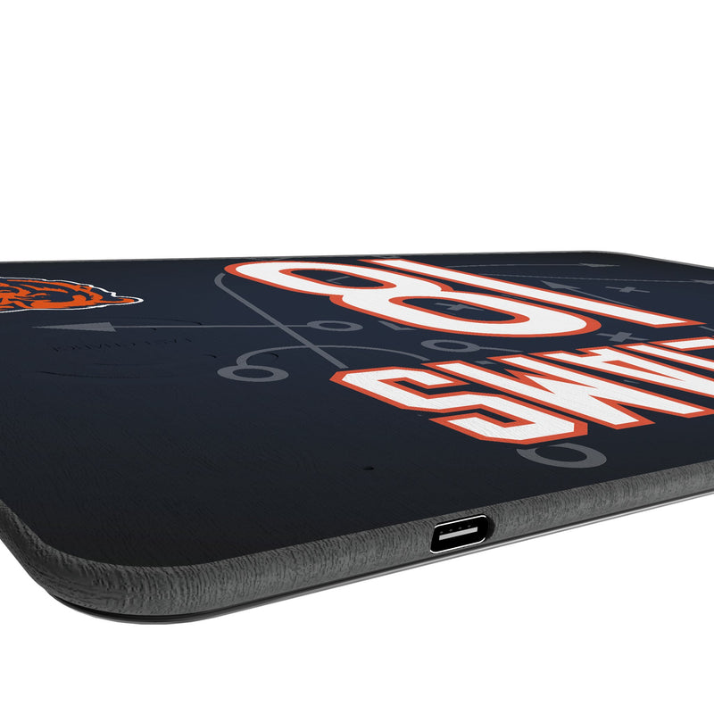 Caleb Williams Chicago Bears 18 Game Tactic 15-Watt Wireless Charger and Mouse Pad Port.Jpg