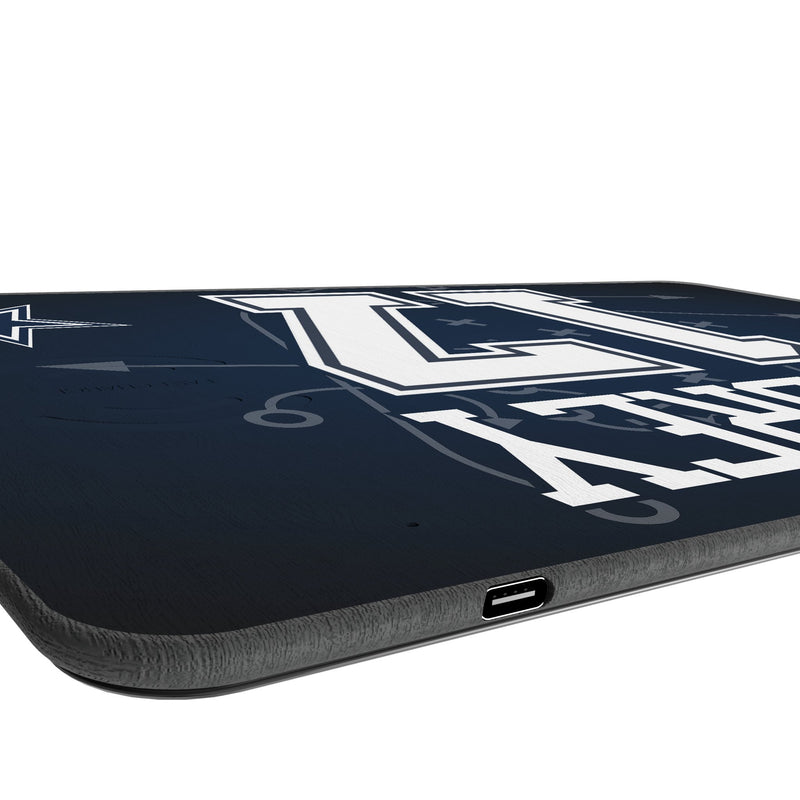 Brandon Aubrey Dallas Cowboys 17 Game Tactic 15-Watt Wireless Charger and Mouse Pad Port.Jpg