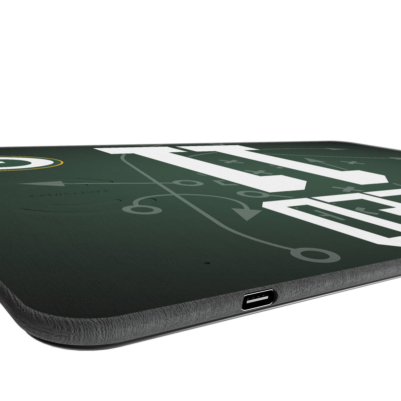 Jayden Reed Green Bay Packers 11 Game Tactic 15-Watt Wireless Charger and Mouse Pad Port.Jpg