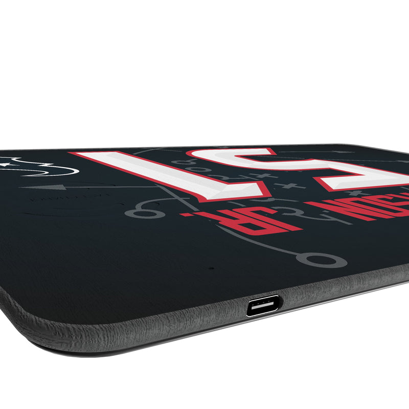 Will Anderson Jr. Houston Texans 51 Game Tactic 15-Watt Wireless Charger and Mouse Pad Port.Jpg