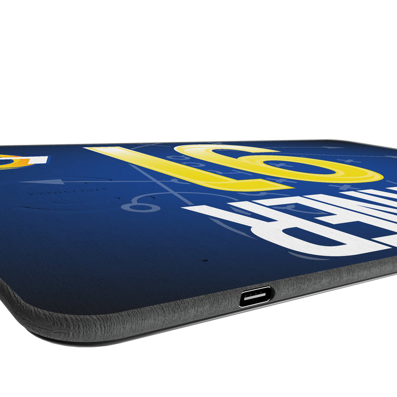 Kobie Turner Los Angeles Rams 91 Game Tactic 15-Watt Wireless Charger and Mouse Pad Port.Jpg