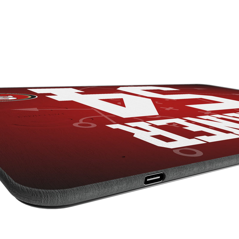Fred Warner San Francisco 49ers 54 Game Tactic 15-Watt Wireless Charger and Mouse Pad Port.Jpg