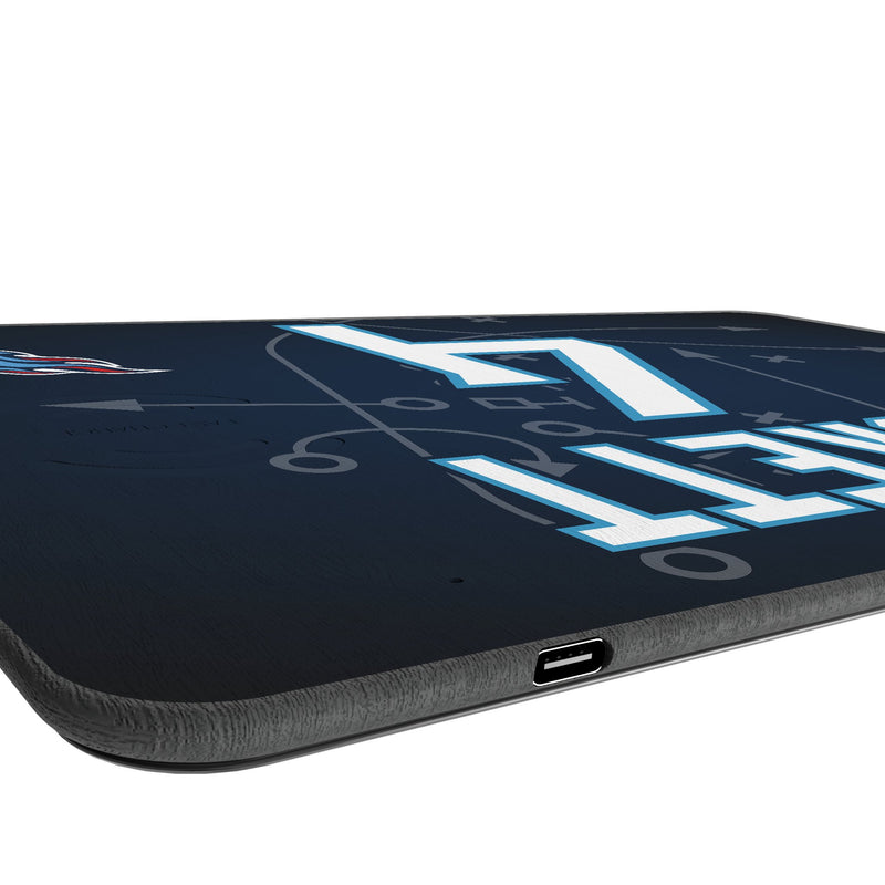 Tyler Lockett Tennessee Titans 4 Game Tactic 15-Watt Wireless Charger and Mouse Pad Port.Jpg