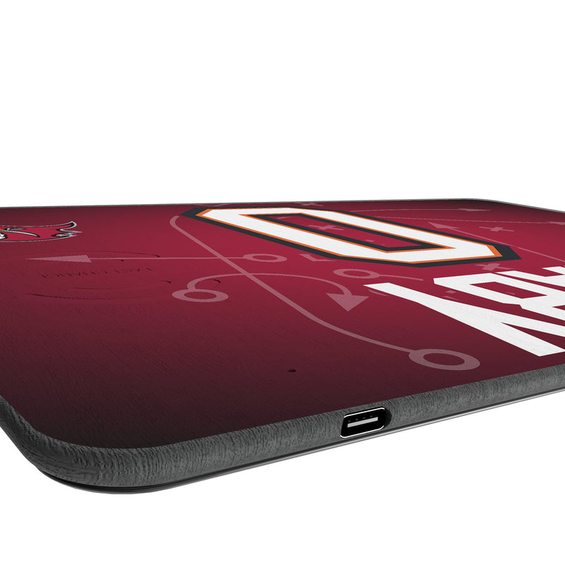 YaYa Diaby Tampa Bay Buccaneers 0 Game Tactic 15-Watt Wireless Charger and Mouse Pad Port.Jpg