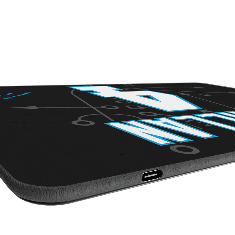 Tetairoa McMillan Carolina Panthers 4 Game Tactic 15-Watt Wireless Charger and Mouse Pad Port.Jpg