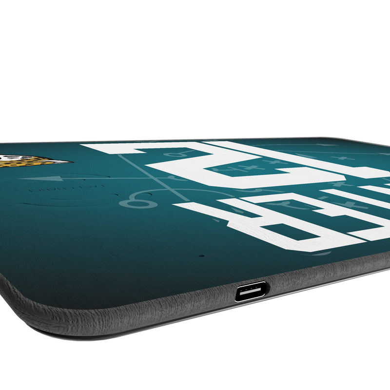 Travis Hunter Jacksonville Jaguars 12 Game Tactic 15-Watt Wireless Charger and Mouse Pad Port.Jpg