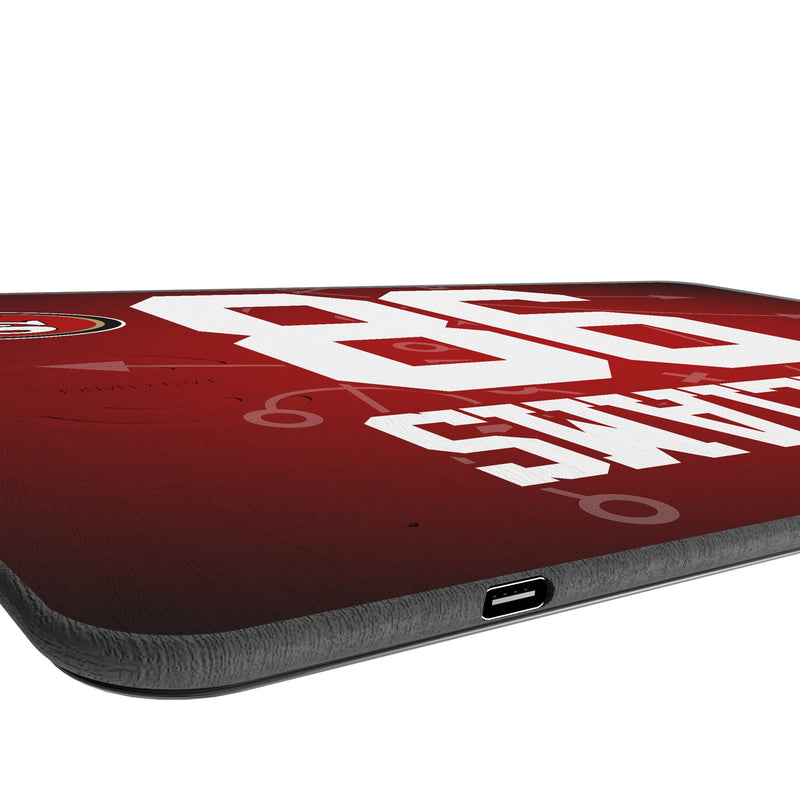 Mykel Williams San Francisco 49ers 98 Game Tactic 15-Watt Wireless Charger and Mouse Pad Port.Jpg