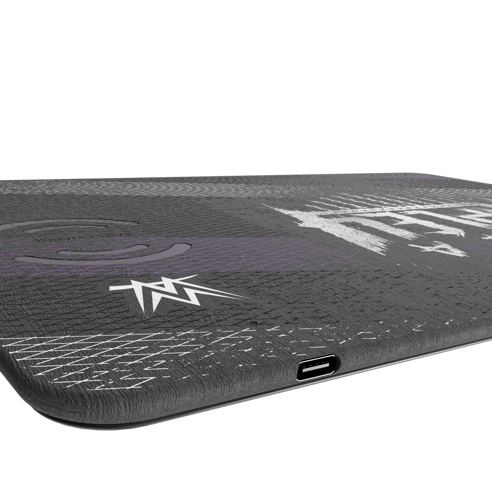 Rhea Ripley Steel 15-Watt Wireless Charger and Mouse Pad Port.Jpg