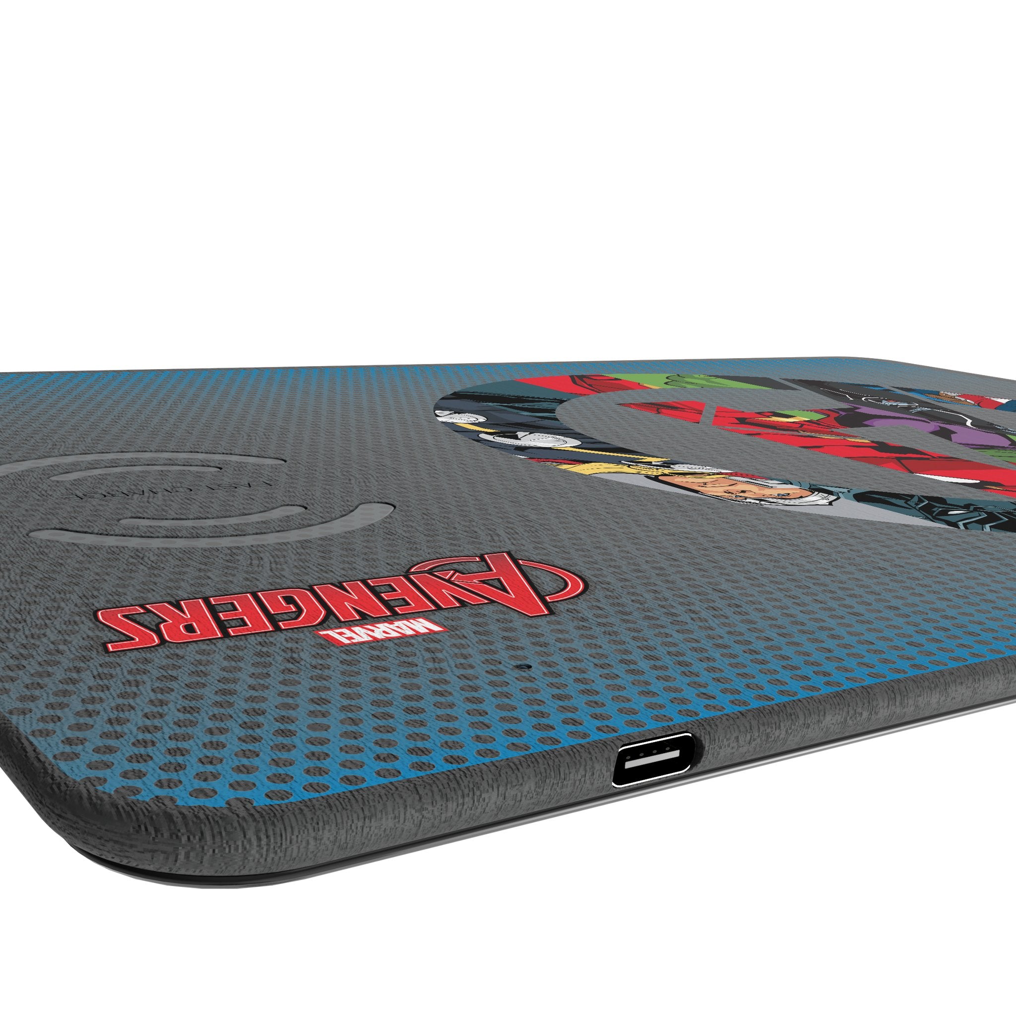 Marvel Avengers Grid 15-Watt Wireless Charger and Mouse Pad Port.Jpg