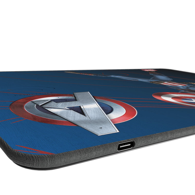 Marvel Avengers Captain America MechLine 15-Watt Wireless Charger and Mouse Pad Port.Jpg