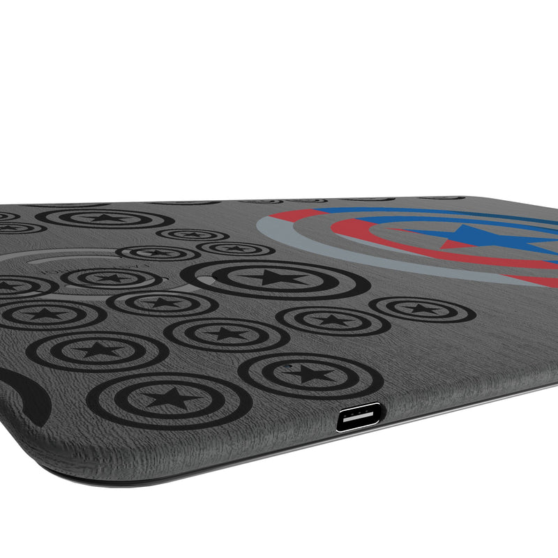 Marvel Avengers Captain America Sigil 15-Watt Wireless Charger and Mouse Pad Port.Jpg