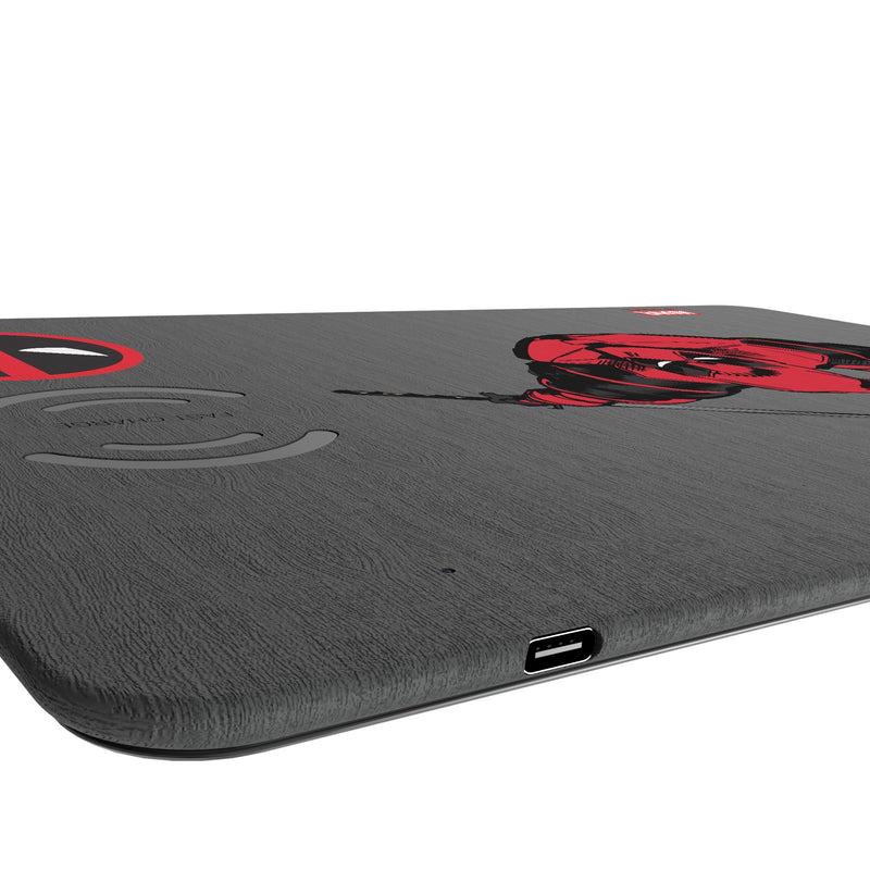 Marvel Deadpool Badge 15-Watt Wireless Charger and Mouse Pad Port.Jpg