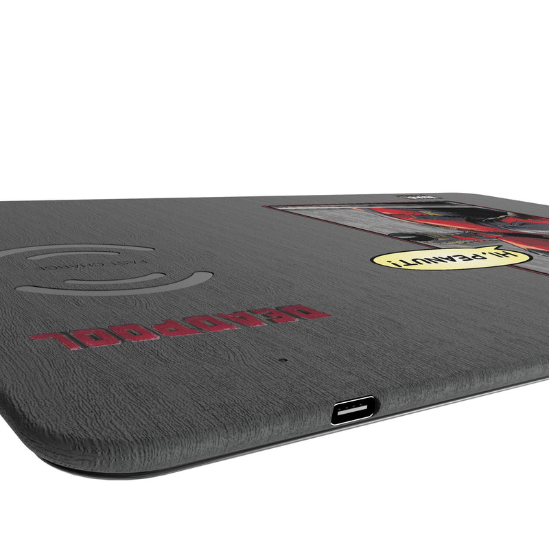 Marvel Deadpool Badge 15-Watt Wireless Charger and Mouse Pad Port.Jpg