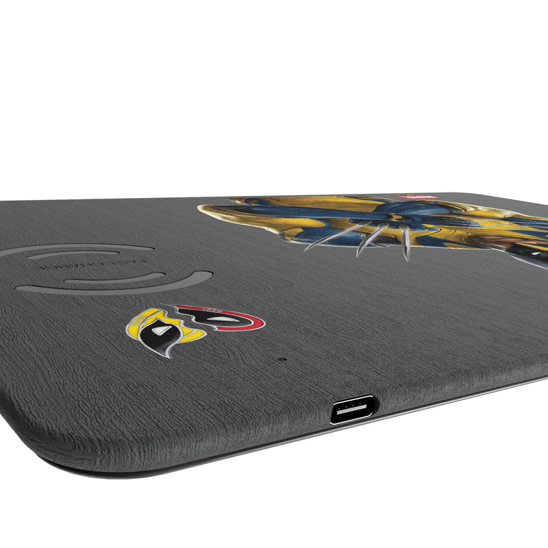 Marvel Deadpool Wolverine Badge 15-Watt Wireless Charger and Mouse Pad Port.Jpg