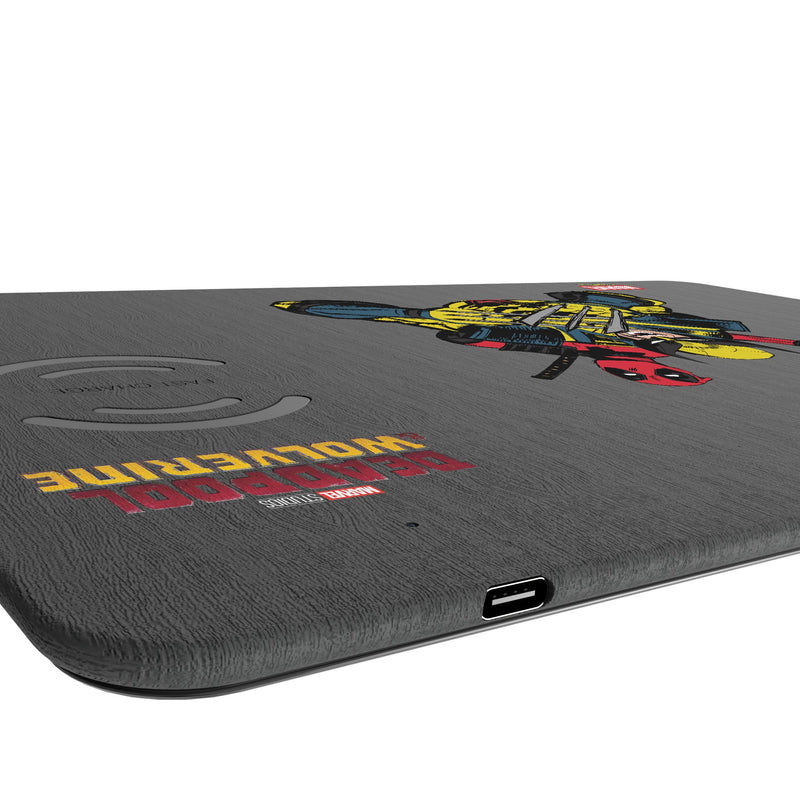Marvel Deadpool Wolverine Badge 15-Watt Wireless Charger and Mouse Pad Port.Jpg