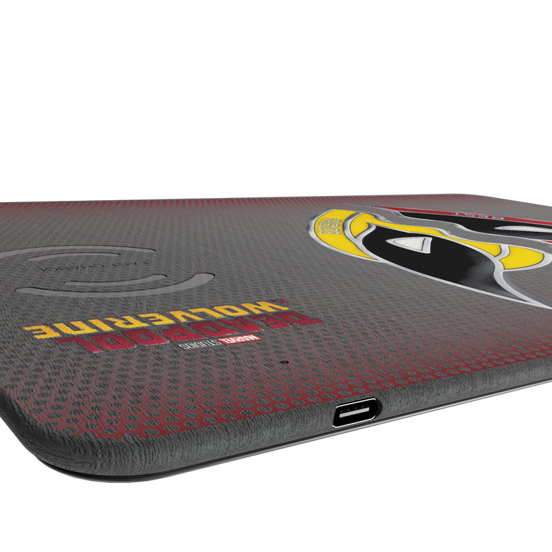 Marvel Deadpool Wolverine Grid 15-Watt Wireless Charger and Mouse Pad Port.Jpg