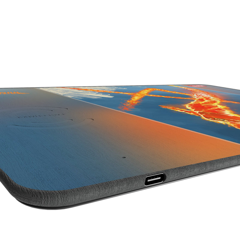 Marvel Human Torch Cover Art 15-Watt Wireless Charger and Mouse Pad Port.Jpg