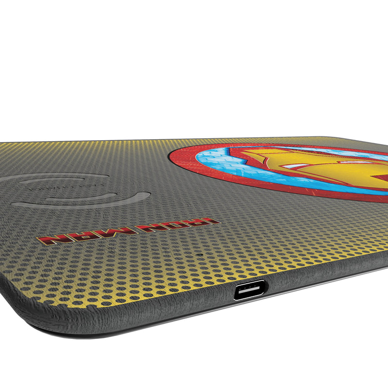 Marvel Avengers Iron Man Grid 15-Watt Wireless Charger and Mouse Pad Port.Jpg