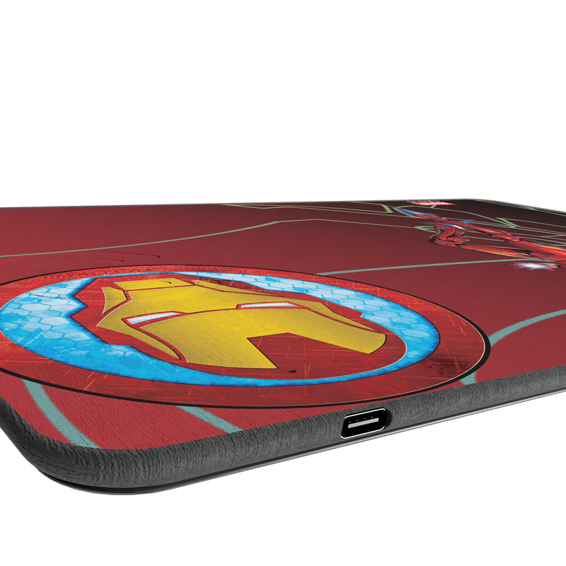 Marvel Avengers Iron Man MechLine 15-Watt Wireless Charger and Mouse Pad Port.Jpg