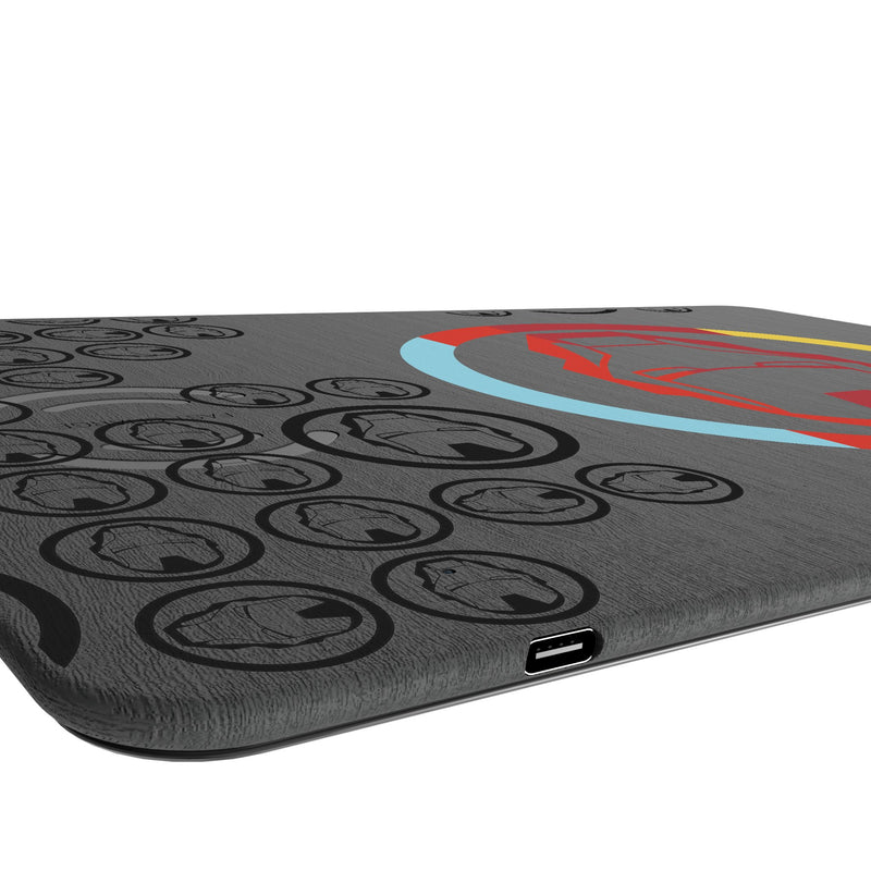 Marvel Avengers Iron Man Sigil 15-Watt Wireless Charger and Mouse Pad Port.Jpg