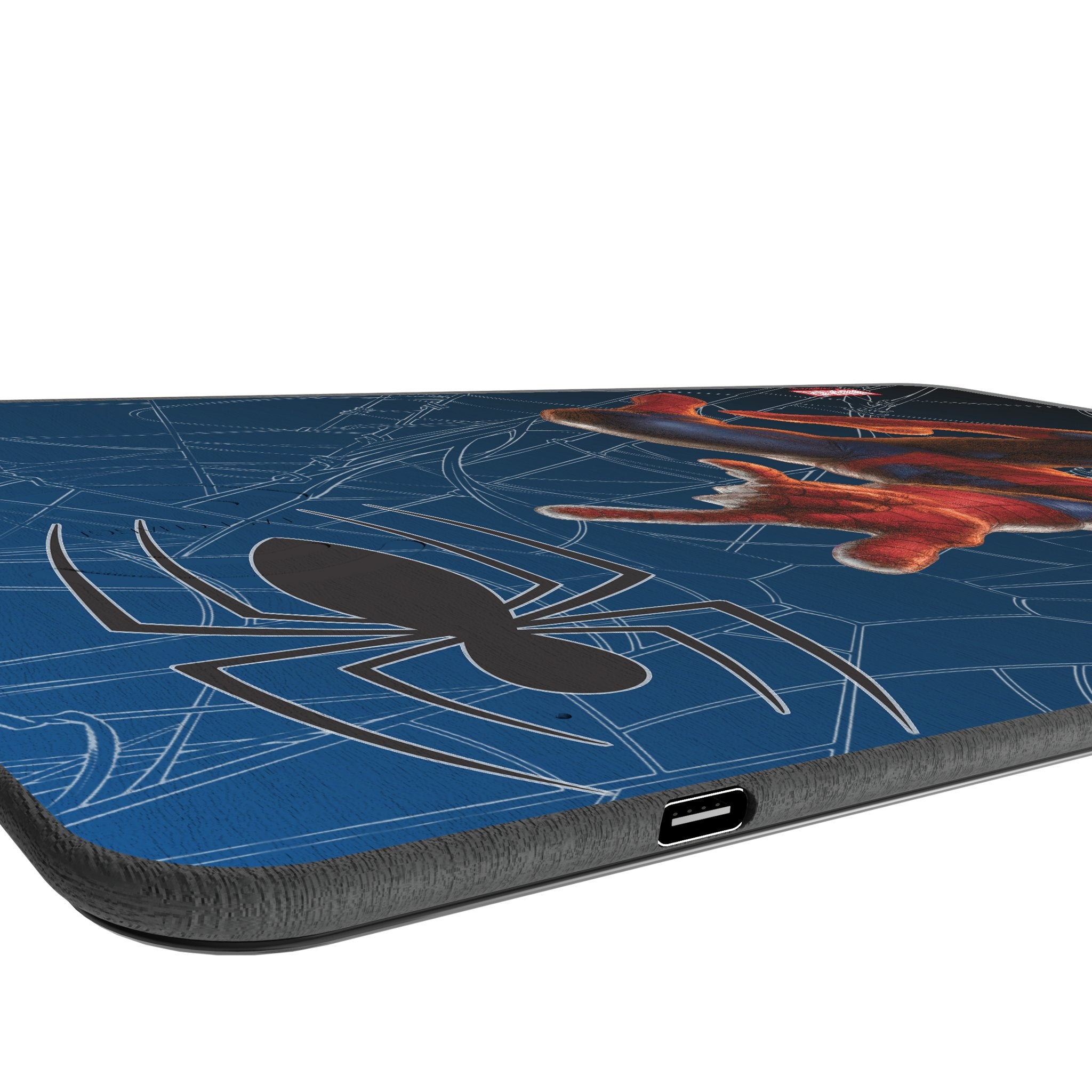 Marvel Spider-Man MechLine 15-Watt Wireless Charger and Mouse Pad Port.Jpg