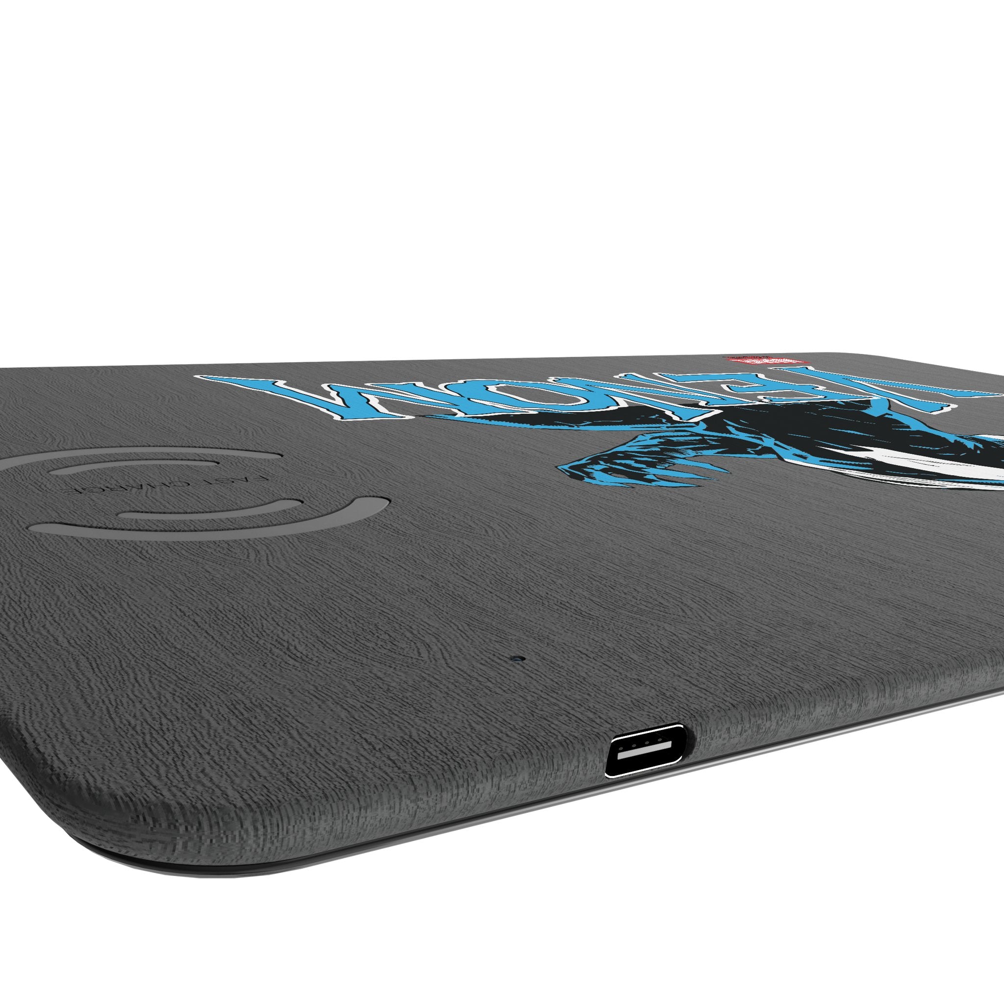 Marvel Venom Badge 15-Watt Wireless Charger and Mouse Pad Port.Jpg